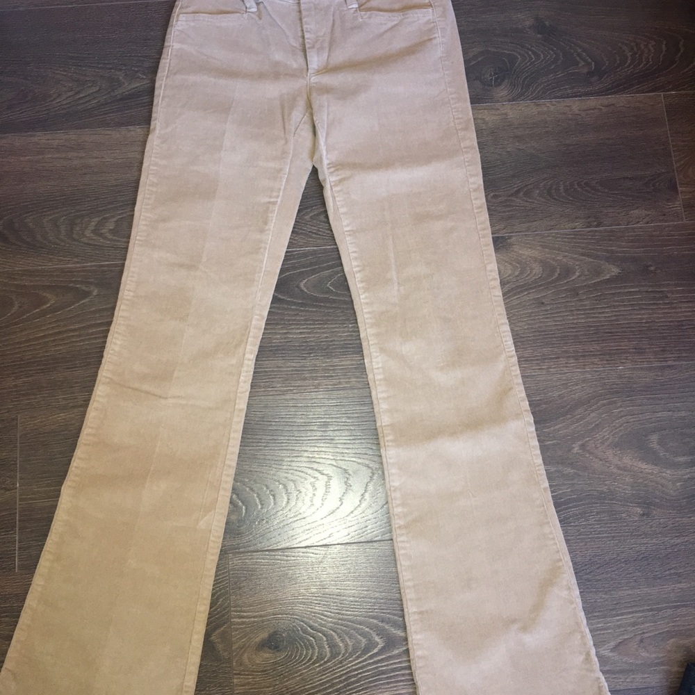 TAN BELLBOTTOMS CORDUROY PANTS - BANANAS REPUBLIC